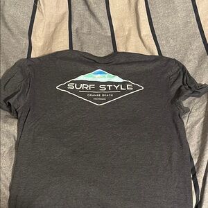Surf Style Charcoal Tee with Logo